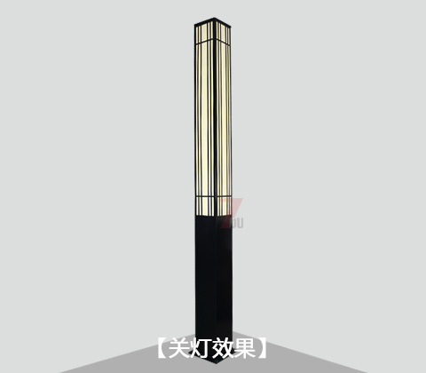 (QDJGDZ-021)现代简约方形园林草莓苹果香蕉荔枝丝瓜幸福宝柱关灯效果